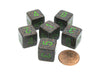 Speckled 15mm 6 Sided D6 Polyhedral Chessex Dice, 6 Pieces - Earth