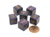 Speckled 15mm 6 Sided D6 Polyhedral Chessex Dice, 6 Pieces - Hurricane