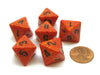Speckled 15mm 8 Sided D8 Chessex Dice, 6 Pieces - Fire