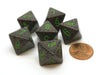Speckled 15mm 8 Sided D8 Chessex Dice, 6 Pieces - Earth