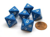 Speckled 15mm 8 Sided D8 Chessex Dice, 6 Pieces - Water