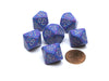 Speckled 16mm Tens D10 (00-90) Chessex Dice, 6 Pieces - Silver Tetra