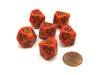 Speckled 16mm Tens D10 (00-90) Chessex Dice, 6 Pieces - Fire