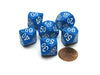 Speckled 16mm Tens D10 (00-90) Chessex Dice, 6 Pieces - Water