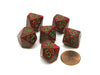Speckled 16mm Tens D10 (00-90) Chessex Dice, 6 Pieces - Strawberry
