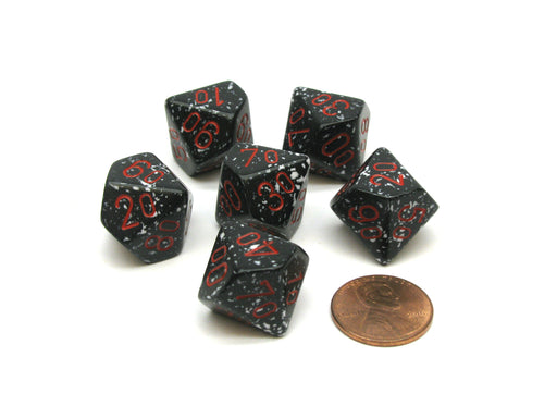 Speckled 16mm Tens D10 (00-90) Chessex Dice, 6 Pieces - Space