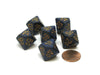 Speckled 16mm Tens D10 (00-90) Chessex Dice, 6 Pieces - Golden Cobalt