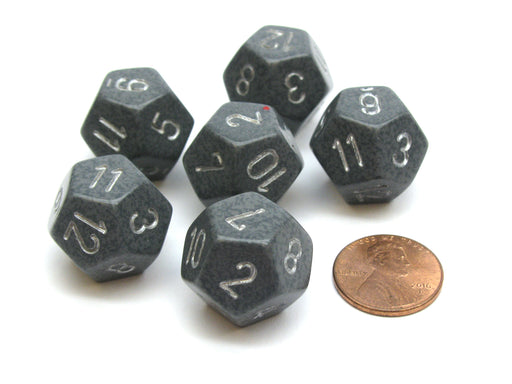 Speckled 18mm 12 Sided D12 Chessex Dice, 6 Pieces - Hi-Tech