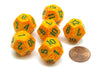 Speckled 18mm 12 Sided D12 Chessex Dice, 6 Pieces - Lotus