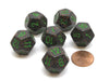 Speckled 18mm 12 Sided D12 Chessex Dice, 6 Pieces - Earth