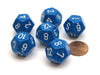 Speckled 18mm 12 Sided D12 Chessex Dice, 6 Pieces - Water