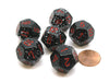 Speckled 18mm 12 Sided D12 Chessex Dice, 6 Pieces - Space