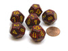 Speckled 18mm 12 Sided D12 Chessex Dice, 6 Pieces - Mercury