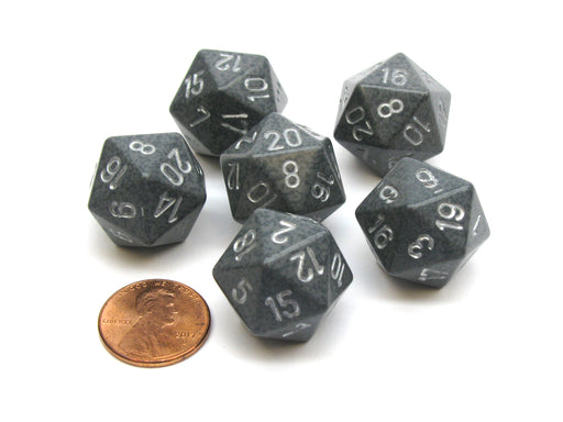 Speckled 20 Sided D20 Chessex Dice, 6 Pieces - Hi-Tech