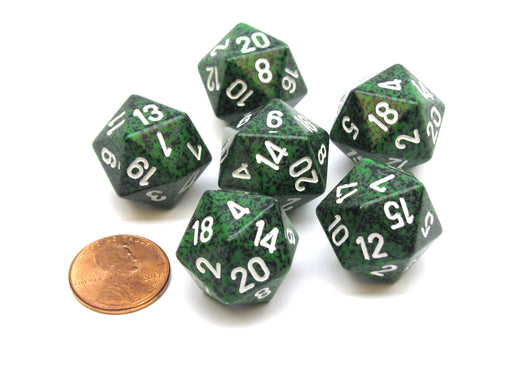 Speckled 20 Sided D20 Chessex Dice, 6 Pieces - Recon