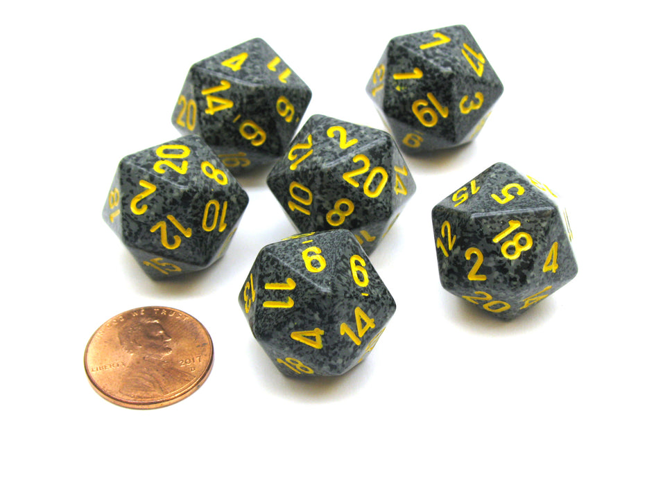 Speckled 20 Sided D20 Chessex Dice, 6 Pieces - Urban Camo