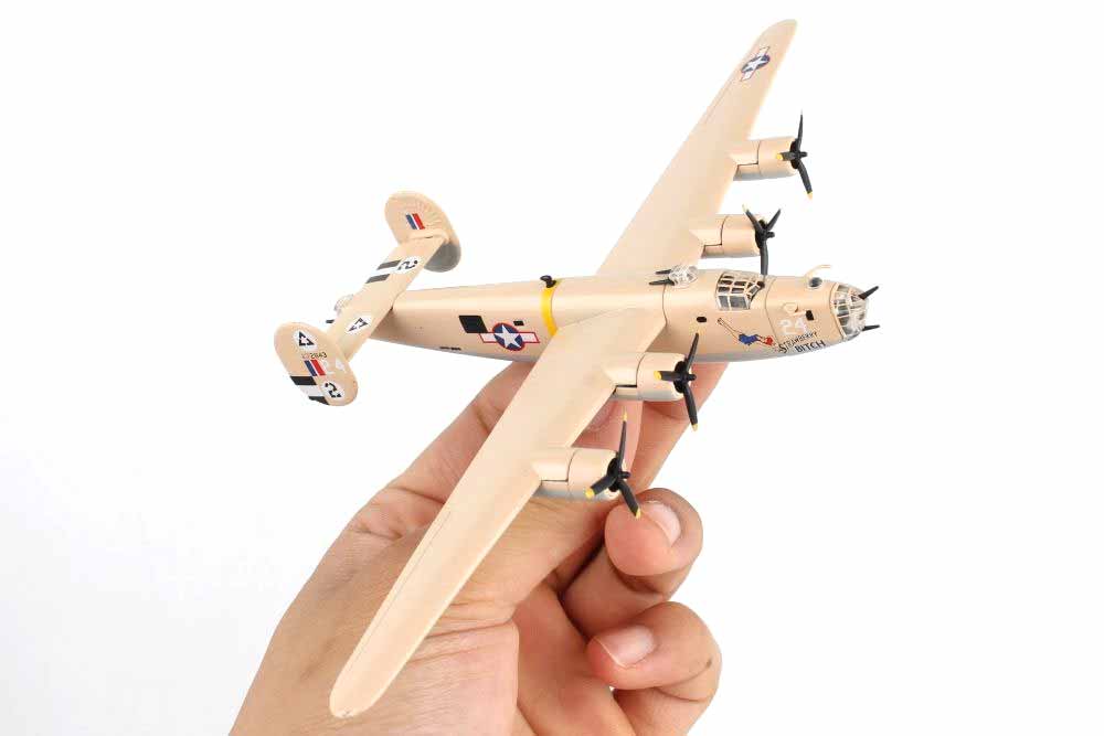 Postage Stamp B-24D 1/163 Strawberry Bitch Diecast Model with Stand