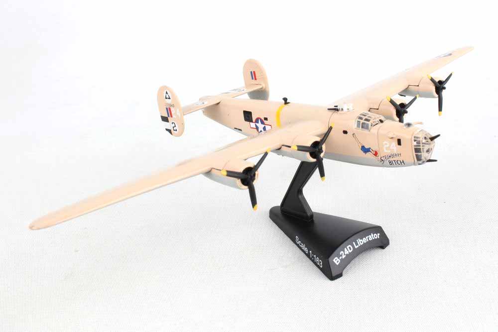 Postage Stamp B-24D 1/163 Strawberry Bitch Diecast Model with Stand