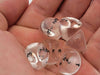 D3 Dice, Translucent 3-Sided Dice, 6 Pieces - Clear with Black Numbers