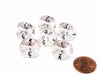 D3 Dice, Translucent 3-Sided Dice, 6 Pieces - Clear with Black Numbers