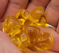 D3 Dice, Translucent 3-Sided Dice, 6 Pieces - Yellow with White Numbers