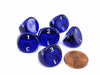 D3 Dice, Translucent 3-Sided Dice, 6 Pieces - Blue with White Numbers