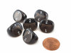 D3 Dice, Translucent 3-Sided Dice, 6 Pieces - Smoke with White Numbers