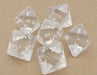 Translucent 25mm D8 Large Jumbo Dice, 6 Pieces - Clear with White Numbers
