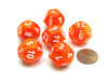 Vortex 18mm 12 Sided D12 Chessex Dice, 6 Pieces - Solar with White