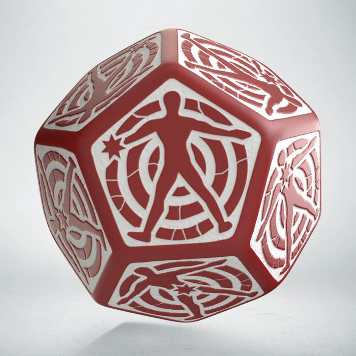 Q-Workshop D12 Hit Location Dice - Red with White (1 Die)