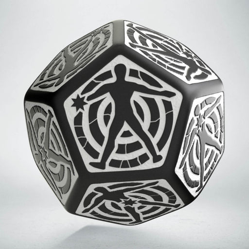 Q-Workshop D12 Hit Location Dice - Black with White (1 Die)