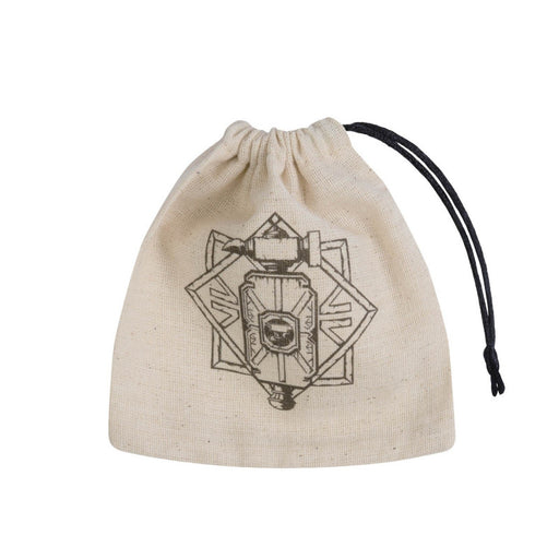 Q-Workshop Dice Bag - Dwarven Beige with Black