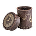 Q-Workshop Steampunk Brown & Golden Leather Dice Cup