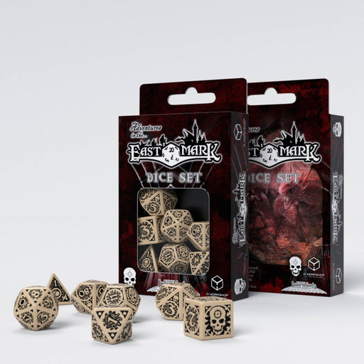 Q-Workshop Adventures in the East Mark RPG Dice Set (7 Piece Set)