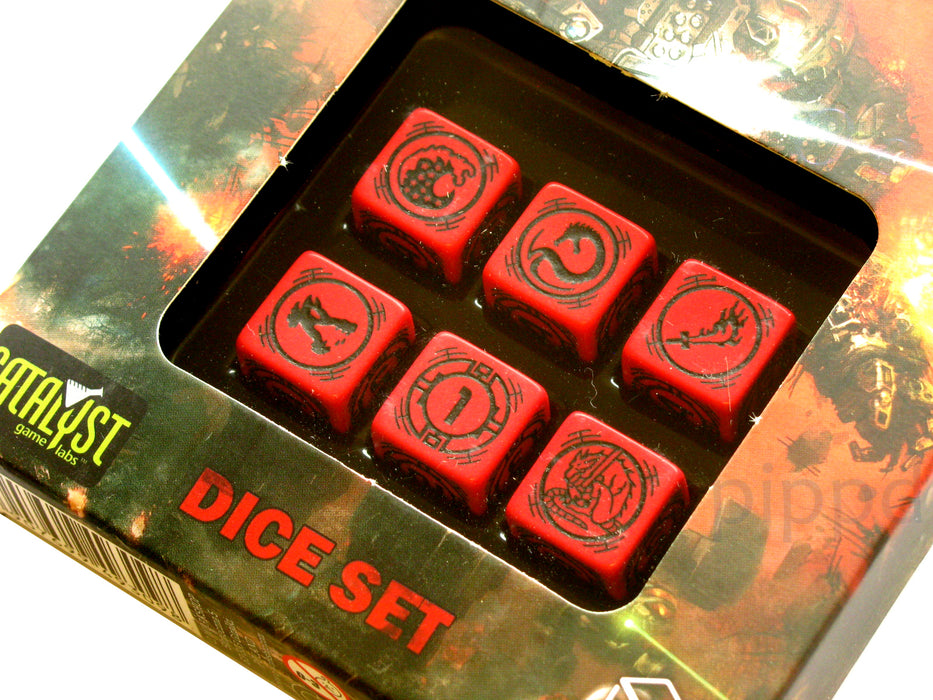 Q-Workshop Battletech House Kurita D6 Dice Set (6 Piece Set)