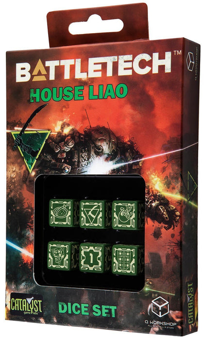 Q-Workshop Battletech House Liao D6 Dice Set (6 Piece Set)