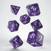 Q-Workshop Classic RPG Dice Set Lavender with White Numbers (7 Piece Set)