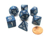 Classic RPG 7 Piece Polyhedral Dice Set - Colbalt with White Numbers