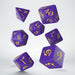 Q-Workshop Classic RPG Dice Set - Purple with Yellow (7 Pieces)