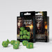 Classic Runic 7 Piece Polyhedral Dice Set - Green & Yellow