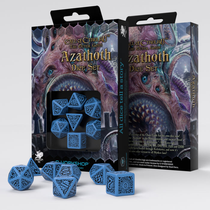Q-Workshop Call of Cthulhu - The Outer Gods Dice Set Azathoth (7 Pieces)