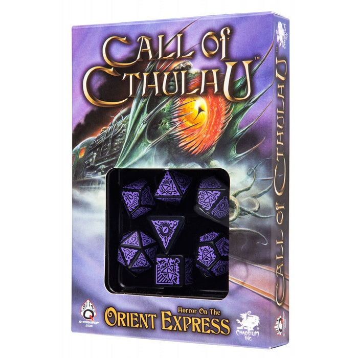 Call of Cthulhu Black w/ Purple Horror O/T Orient Express Ed Dice Set (7 Pieces)