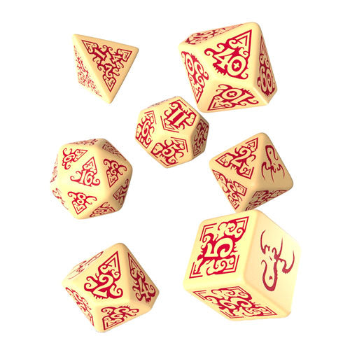 Call of Cthulhu: Masks of Nyarlathotep (7 Piece Set) - Ivory with Red Etches