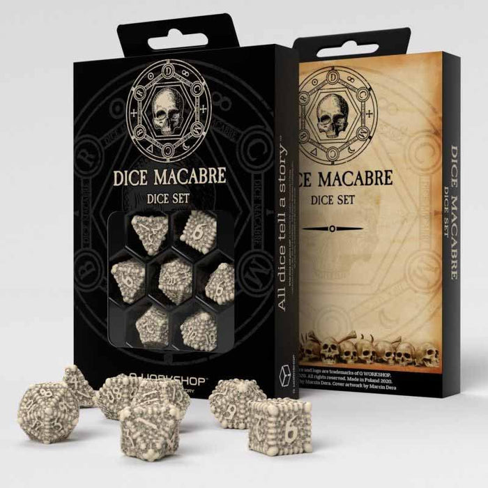 Dice Macabre - 7 Piece Polyhedral RPG DnD Dice Set
