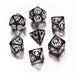 Q-Workshop Dragons Dice Set Black with White Etches (7 Piece Set)