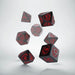 Q-Workshop Dragons Dice Set Black with Red Etches (7 Piece Set)
