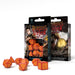 Q-Workshop Dragon Slayer Dice Set - Red with Orange Etches (7 Polyhedral Dice)