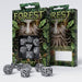 Q-Workshop Forest Dice Set 3D White with Black Etches (7 Piece Set)