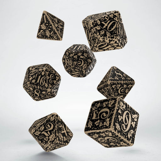 Forest Dice Set 3D Beige/Black (7)