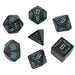Galactic: Black/Blue Dice Set (7)